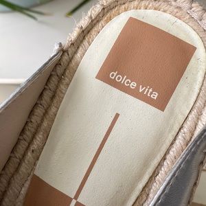 D&V Women Summer Silver Espadrilles
